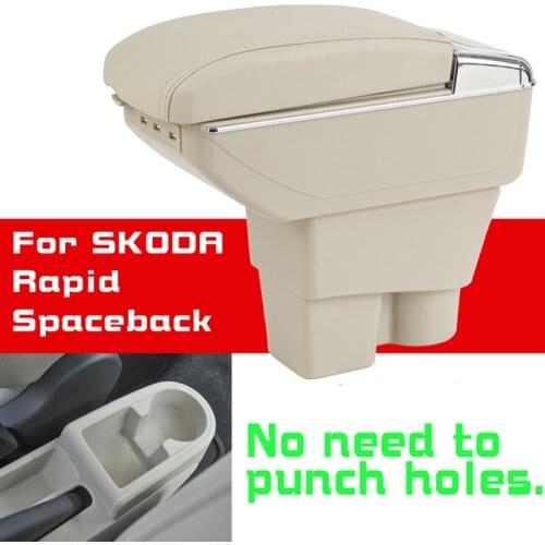 Leather Car Armrest for Skoda Rapid octavia Spaceback