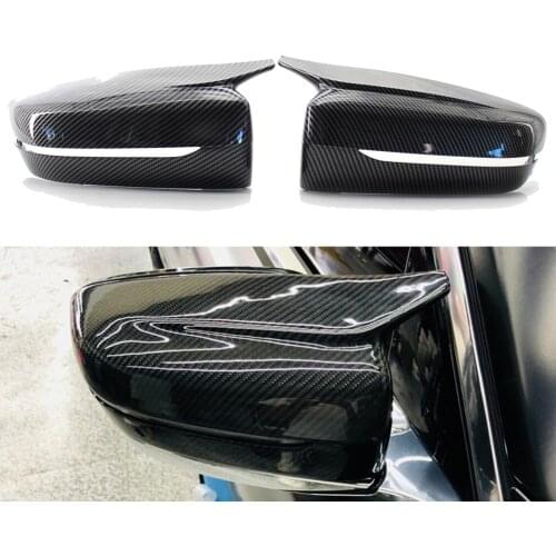 1Pair Carbon Fibre Rearview Wing Mirror Cover Caps For BMW G20 G28 G30 G38 G11 G12 2017