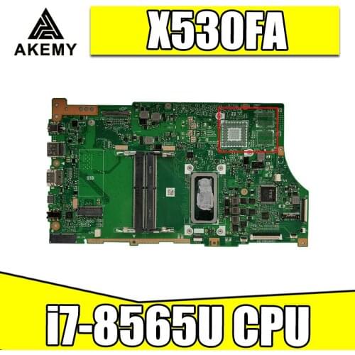 Akemy X530FA notebook mainboard For ASUS S5300F X530F X530FA laptop motherboard mainboard with i7-8565U CPU GM tested full 100