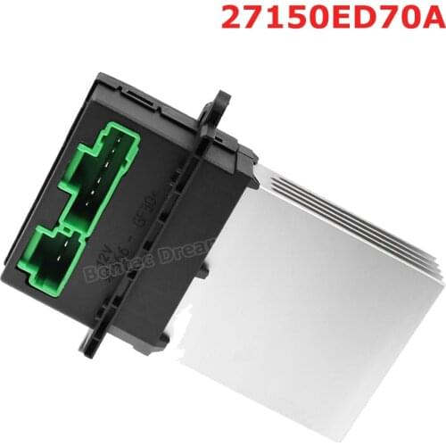 Car Heater Fan Control Module Blower Motor Resistor Plug 27150ED70A For Renault Citroen Nissan Peugeot 406 Accessories