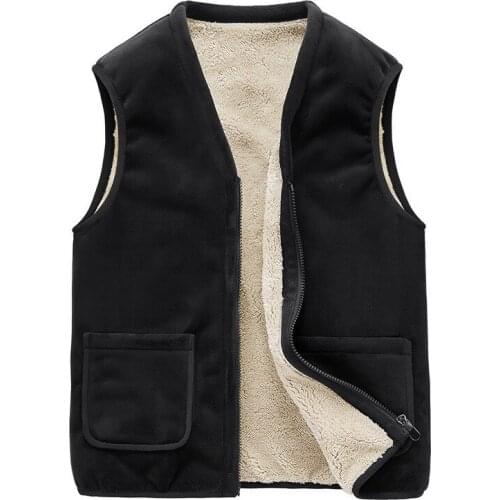 2020 Autumn and Winter New Men Thick Warm Vest Coat Fashion Casual Plus Velvet Cotton Vest Male Brand Clothes