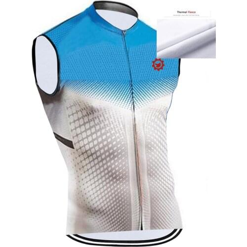 MTB 2020 Spring Thermal Fleece New Sleeveless Vest Cycling Jersey Mens Vest Bicycle Top Mountain Bike Clothing Quick Dry