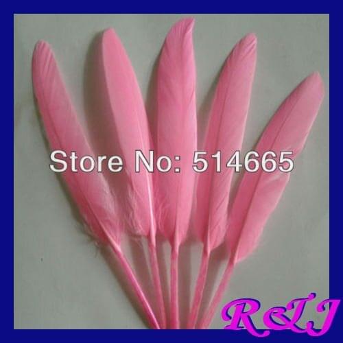 Wholesale geese feather 500pcs/lot PINK dyed goose Feather For Party Performance approx 4-6 inches 10-15cm