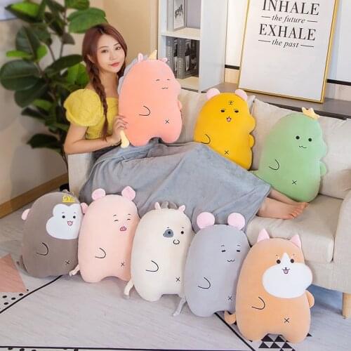 45cm Cute Rat Ox Tiger Rabbit Chicken Dog Pig Plush Toys Stuffed Soft Animals Cartoon Pillow Cushion Girls Kids Birthday Gifts