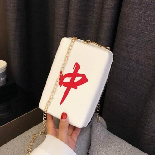 Luxury Handbags Women Bags Designer 2020 New Iron Chain Small Square Bag Fashion Mahjong Shape One-shoulder Diagonal Bag