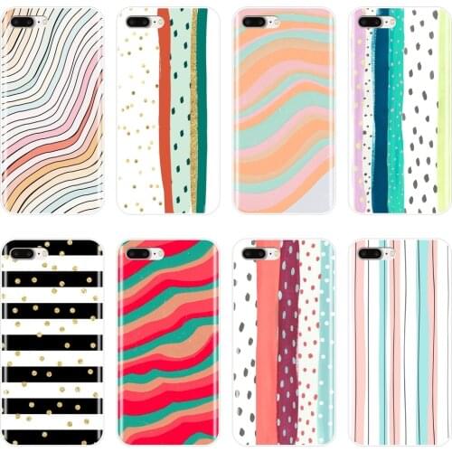 Stripe Art Polka Dot Graffiti Phone Case Silicone For iPhone X XR XS MAX 8 7 6S 6 S Soft Back Cover For iPhone 8 7 6S 6 S Plus