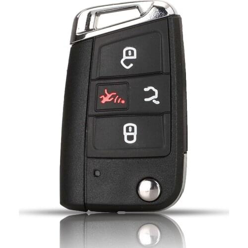 Kutery 4 Buttons Replacement Remote Car Key Shell Case Fob For VW Polo 2016 2017 Golf 7 MK7 For Skoda Octavia Combi A7