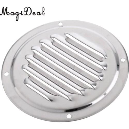 Heavy Duty 4 Inch Round Stainless Steel Louvered Vent Grill Cover Air Marine Boat Vent Ventilation Accessories
