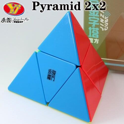 Magic cube puzzle YongJun Pyramid 2x2x2 JinZiTa professional super speed cube educational creative twist wisdom toys game gift