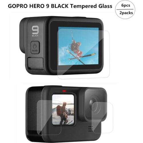 Tempered Glass Protector Cover for GoPro Hero 9 Black Camera Lens Screen Protective Film for Go Pro Hero 9 Accessories