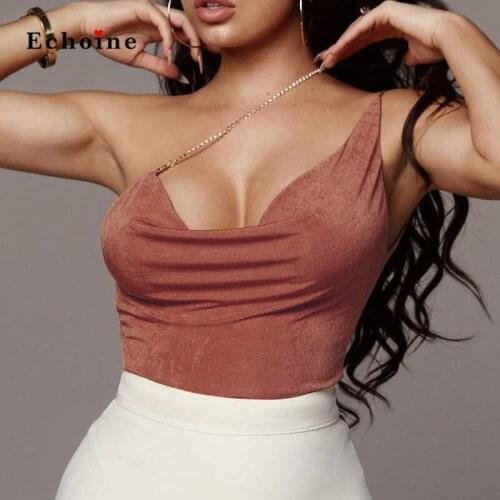 Sexy Spaghetti Straps Ruched Low Cut Backless Top Women Sleeveless Asymmetry Shoulder Strap Camisole Vest Basics Party Clothes
