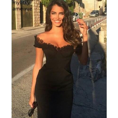 New V Neck Black Sexy Plus Size Evening Gown Dresses For Women Long 2020 Cheap Event Gown Robe De Soiree Abiye Elbise Avondjurk