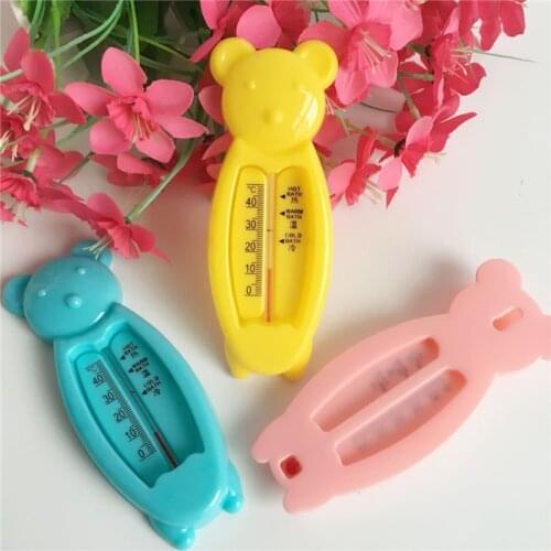 1Pcs Cartoon Bear Baby WaterThermometer Kids Indoor Bath Termometro Toy Plastic Tub Water Sensor Meter Bath Shower Products