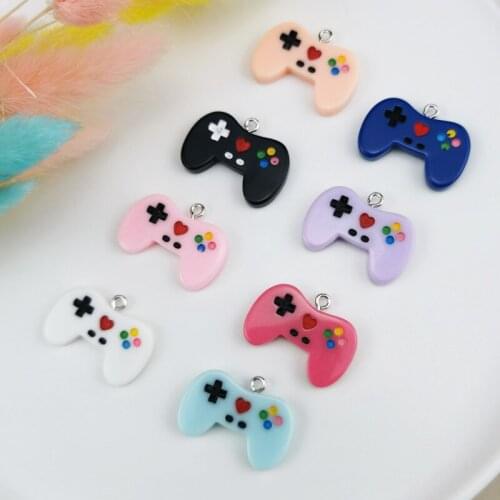10Pcs DIY Jewelry Accessories Fun Resin Simulation Game Console Handle Earrings Earrings Pendant Bag Key Chain Pendant