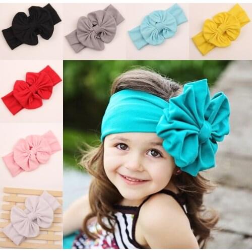 2015 newborn child girl big Cotton turbante fabric elastic for hair bows head bands wraps turban headband headbands accessories