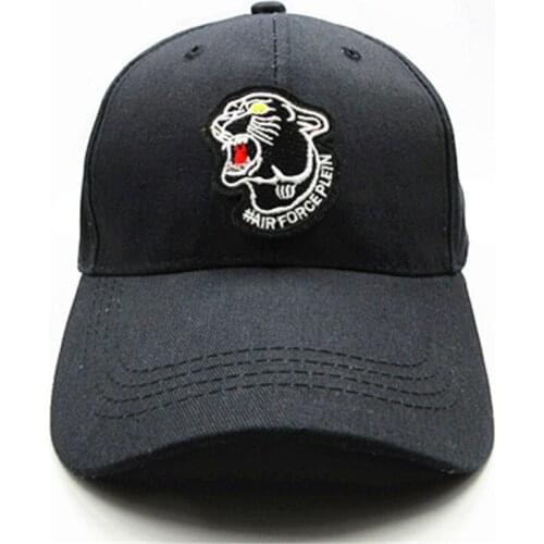 2021 Black Leopard Embroidery Cotton Baseball Cap Hip-hop Adjustable Snapback Hats for Men and Women 70