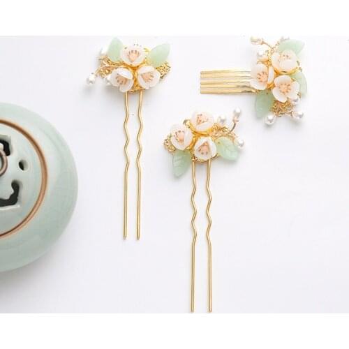 3pcs Chinese Style Girls Hair Decor Vintage Hair Stick Hair Comb Cosplay Prop for Hanfu Stage Photograph Accessories Gift New