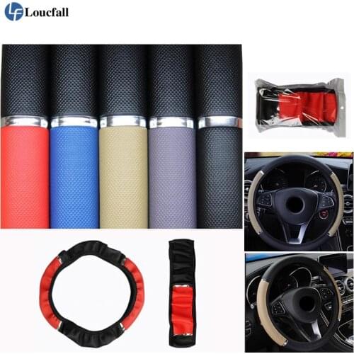 38CM Car Steering Wheel Cover Auto Steering Wheel Braid On The Steering Wheel Cover Case Universal Car Accessories