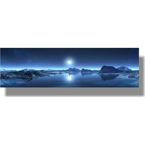 Large full round diamond painting Mountain lake moon landscape diamond mosaic diy handwork 5d drill embroidery decor