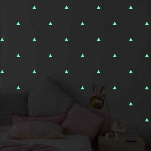 Baby Boy Room Little Triangles Glow Wall Sticker for Kids Room Decorative Stickers Children Bedroom Nursery Wall Decal Stickers