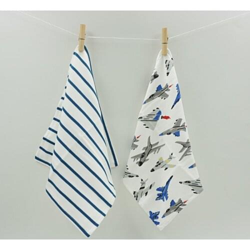 Baby small square newborn baby feeding towel are double two pieces of cotton cloth gauze small square