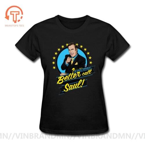 Better Call Saul Funny T-shirt Hombre Saul Goodman TV show Cthulhu Serial Digital Printing Woman T shirt 100% Cotton Black Tees