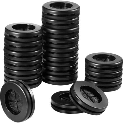 Hot XD-50 Pcs 1 Inch Double-Sided Rubber Grommet Wire Protection Grommets Plug Synthetic Rubber Grommets for Firewall Plug