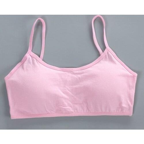 Girls Cotton Tube Top Underwear Student Girl Bra No Steel Ring Thin Bra Sports Underwear Vest Teen Underwear Training Bra