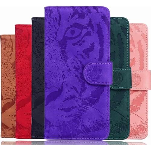 S20Fe Tiger Embossing Male Holster For Samsung Galaxy A6 Plus 2018 A8 J330 J530 S8 S9 S10E S10 S20 Fe Note 20 Ultra A51 A71 D26F