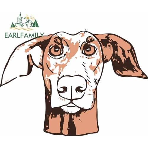 EARLFAMILY 13cm x 9.7cm for Doberman Creative Car Stickers Car Door Protector Decal Waterproof Suitable for SUV Decoration