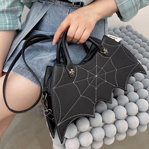 Hot Sale Bat Shoulder Bag Personality Creative Design Texture Crossbody Bags Fashion Large Capacity Simple Woman Handbags Purse
