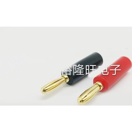 Smonisia 200pcs/lot 4mm Copper Banana Jack Gold-plating Speaker Terminal Socket