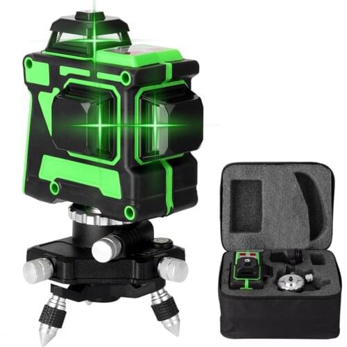 Multifunctional 3D 12 Lines 360 Horizontal Green Laser Level Laser Level Tool Vertical Horizontal Lines Self-leveling Function