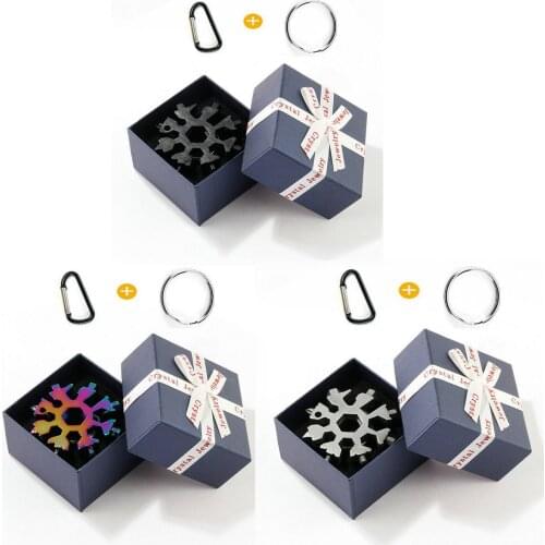 18-in-1 Snowflake Multi Tool Stainless Portable Steel Multi-Tool for Outdoor Travel Camping Adventure Daily Tool Gift for Men