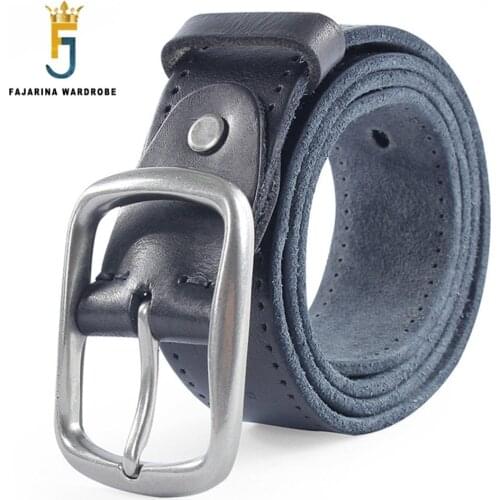 FAJARINA 2017 Mens Designer 100% Pure Real Genuine Leather Belts for Men High Quality Cowhide Material Straps Male Belt N17FJ308