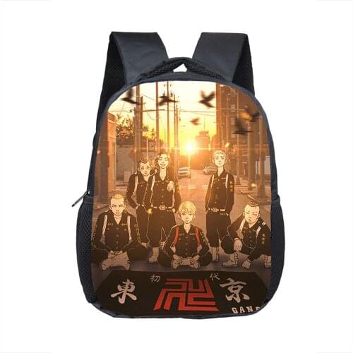 Anime Tokyo Revengers Nylon Backpack Casual Knapsack Student Zipper Teenager Travel Schoolbag Laptop Bag Boys Girls Bookbag