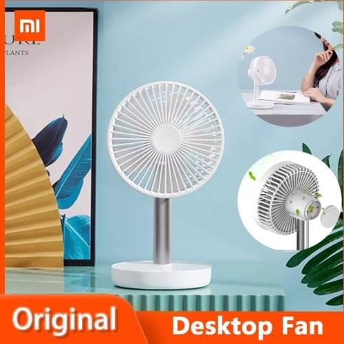 2021 New Xiaomi Jipin Desktop Fan Type-C Charging Indoor Fan Four-speed Control Mute Student Cooler With Fragrance Box