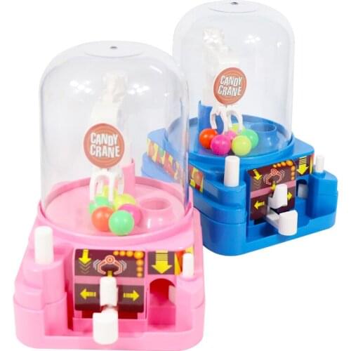 [New] Mini Electronic Claw Game toy grab win candy gum and small toys console music doll machine candy arcade gift for kids baby