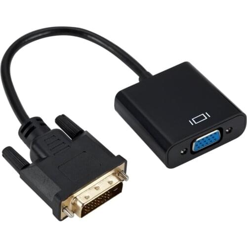 Hannord DVI to VGA Converter Adapter DVI 24+1 25 Pin DVI-D to VGA Adapter Cable for TV PS3 PS4 PC Display 1080P