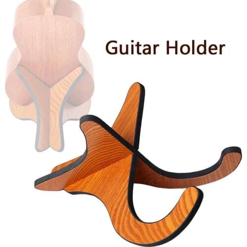 1 PCS Ukulele Holder Stand Acoustic Folk Guitar Ukulele Musical Stand Part Accessories Stand Wooden Strings Instrument Guit O4C8