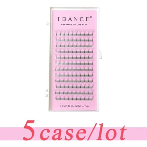 TDANCE 5pcs/lot Eyelash Extensions individual Eyelash Lashes Premade Fans for Russian Volume Eyelash Extensions