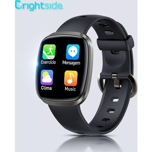 Brightside T8 1.3" Full Touch Smart Watch Waterproof Fitness Tracker Heart Rate Body Temperature Monitor Women Men Smartwatch