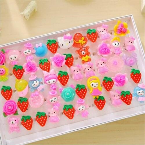 Led Wedding Favors 50units/lot Cartoon Ring Glowing Toys For Birthday Valentines Day Celebration Kid Lady Supplies Led Finger