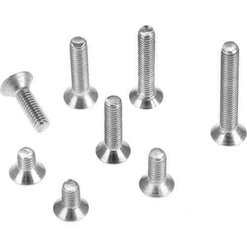 100Pcs M3 304 Stainless Steel Screws Hexagonal Countersunk Screws Flat Head Bolt Screw M3 x 5mm/6mm/8mm/10mm/12mm/14mm/16mm/20mm