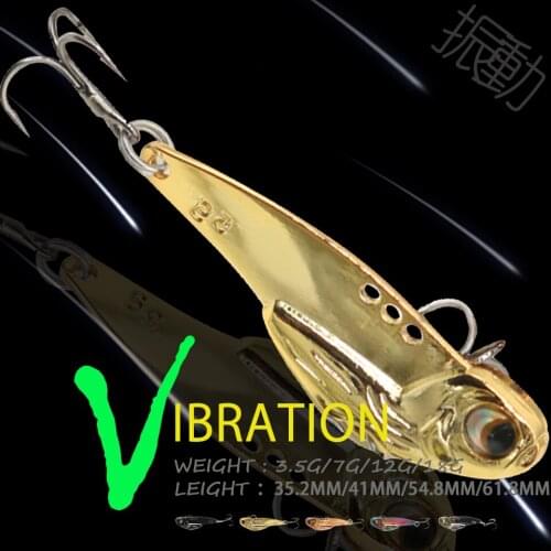 WALK FISH 3.5g/7g/12g/18g Vibration Bait Sinking Fishing Lure Artificial Hard VIB Wobbler Bait Metal Long Shot Sequins Fish Lure