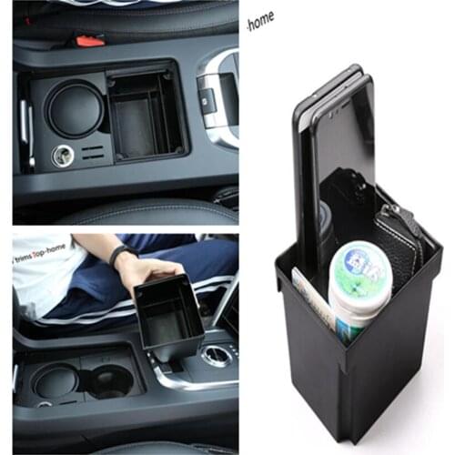 Yimaautotrims Central Multifunction Storage Container Box Cover Fit For Land Rover Discovery Sport 2015 - 2019 Black Interior