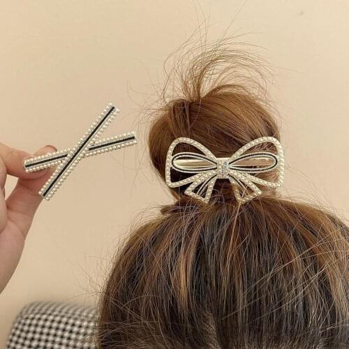 Women Imitated Pearl Flower Diamond Hairpin Barrette Set Hair Claws Girls Sweet Heart shape Headband Hair Clips Hair Accessories