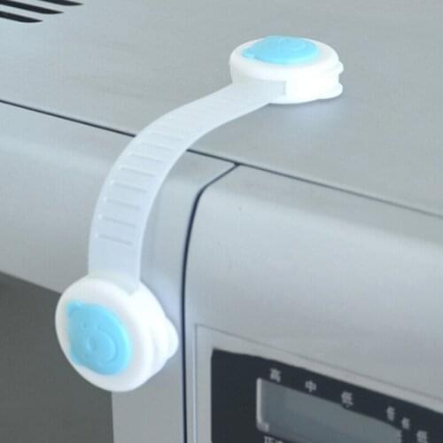 1Pc Baby Drawer Lock Cute Bear Pattern Child Kids Safety Lock Cabinet Long Style Lock