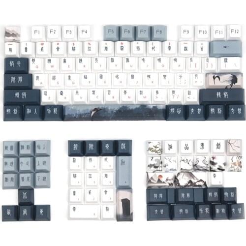 113Pcs Cherry Profile PBT Dye-Sub Keycaps Supplement Kit For 61/64/68/87/96/104/108 Custom Mechanical Gaming Keyboard