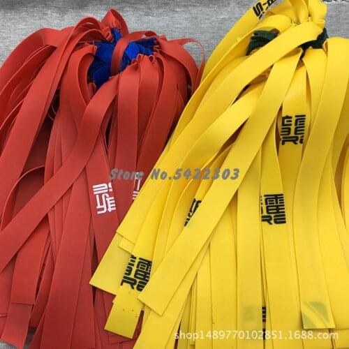 6pcs 0.75mm New Arrival Outdoor Slingshot Elastic Flat Rubber Band Hunting Slingshot Powerful Elastic Flat Rubber Band
